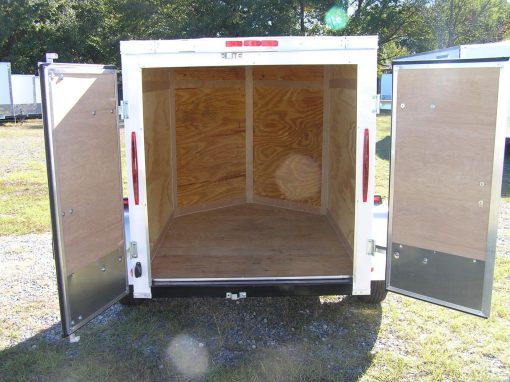 5x6 SA Trailer - White, Double Doors