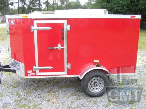 South Georgia Cargo Custom 4x8 SA Trailer - Red, Single Door, Two Side Doors - Image 3